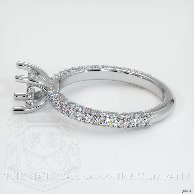 10K White Gold Pave Ring Setting