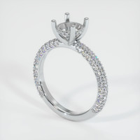 14K White Gold Pave Ring Setting Video