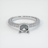 14K White Gold Pave Ring Setting Image