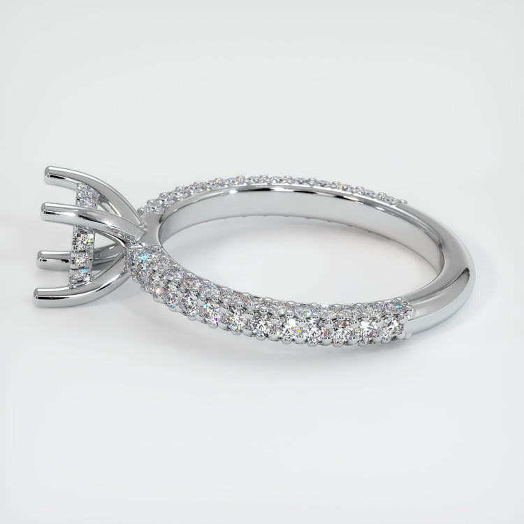 18K White Gold Pave Ring Setting