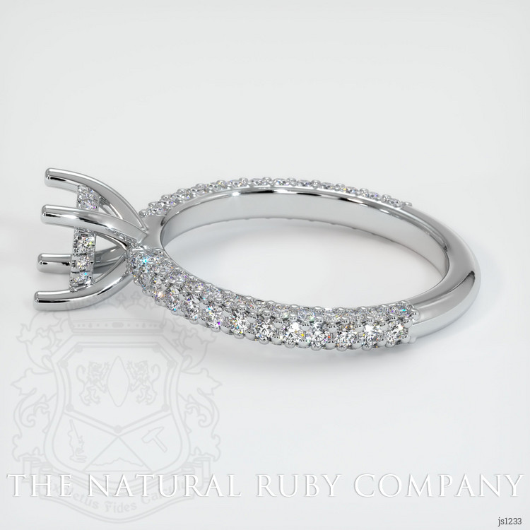 18K White Gold Pave Ring Setting