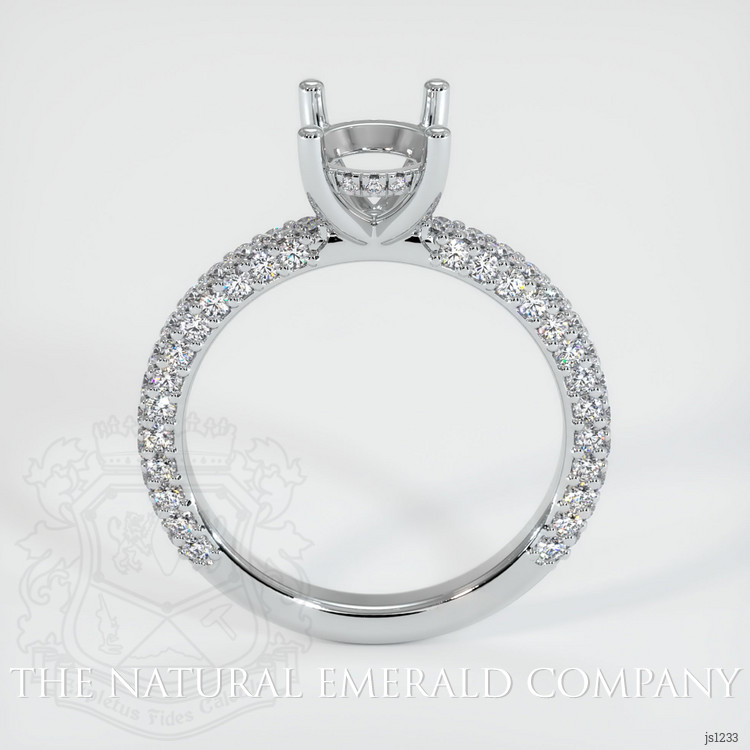 18K White Gold Pave Ring Setting