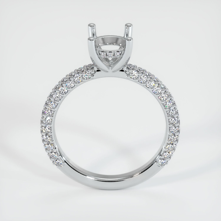 18K White Gold Pave Ring Setting