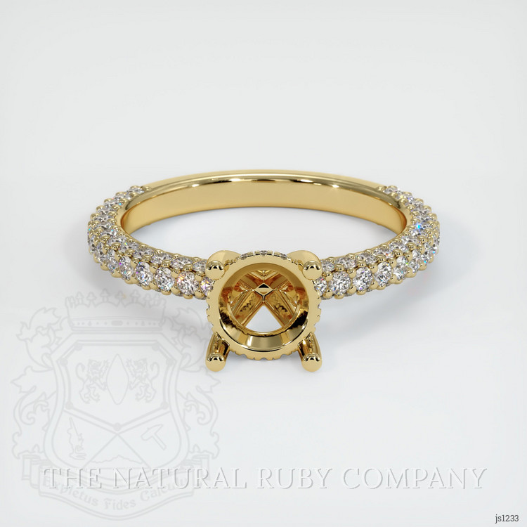 10K Yellow Gold Pave Ring Setting