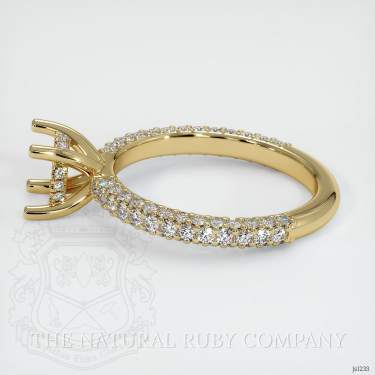 10K Yellow Gold Pave Ring Setting