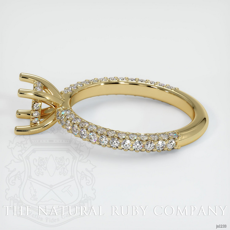 14K Yellow Gold Pave Ring Setting