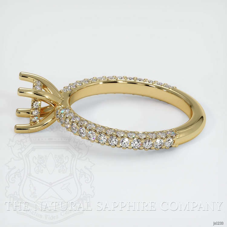 14K Yellow Gold Pave Ring Setting