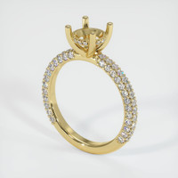 18K Yellow Gold Pave Ring Setting Video