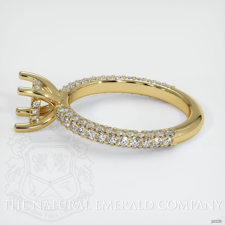 18K Yellow Gold Pave Ring Setting