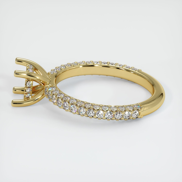 18K Yellow Gold Pave Ring Setting