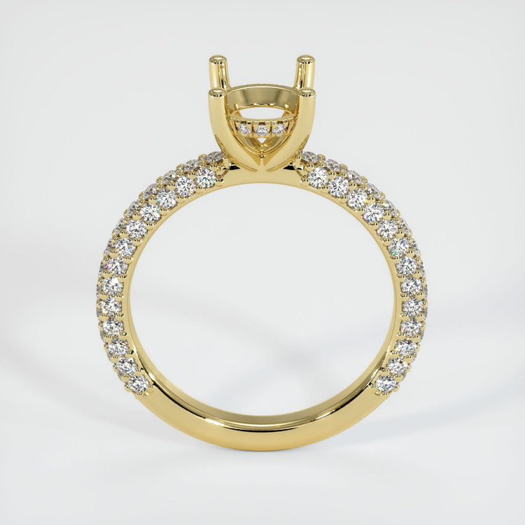 18K Yellow Gold Pave Ring Setting