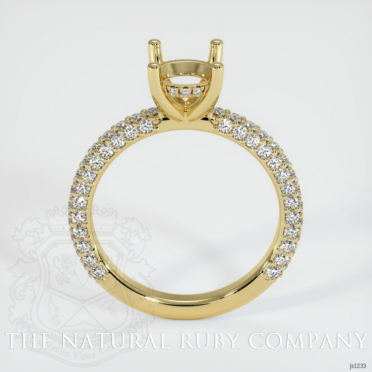 18K Yellow Gold Pave Ring Setting