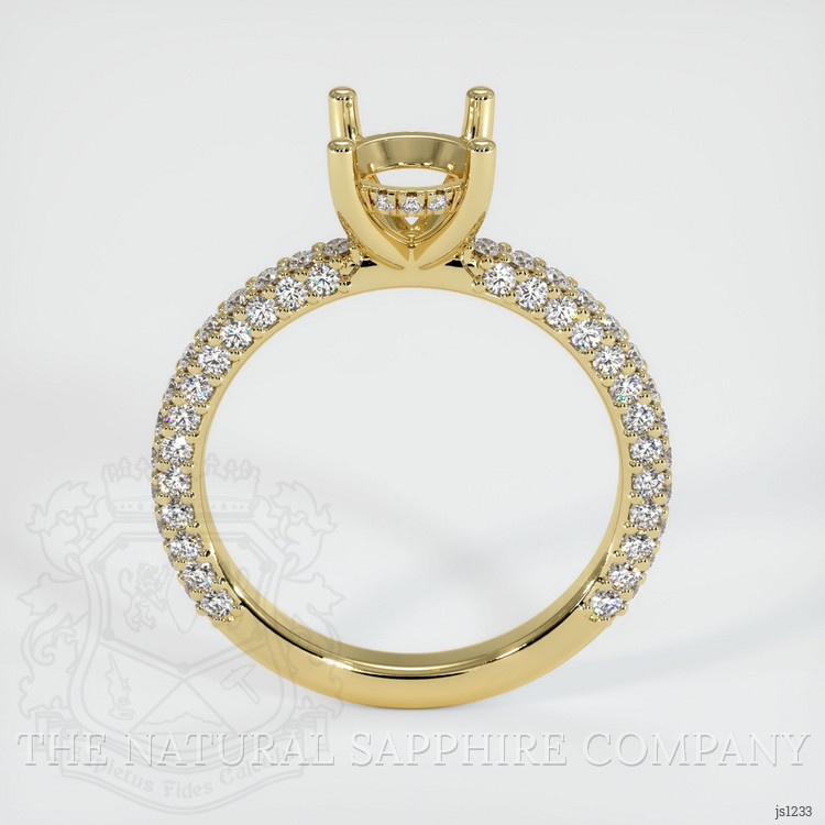 18K Yellow Gold Pave Ring Setting