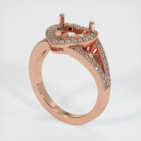 14K Rose Gold Pave Ring Setting Video