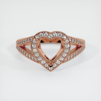 14K Rose Gold Pave Ring Setting Image
