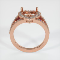 14K Rose Gold Pave Ring Setting Image