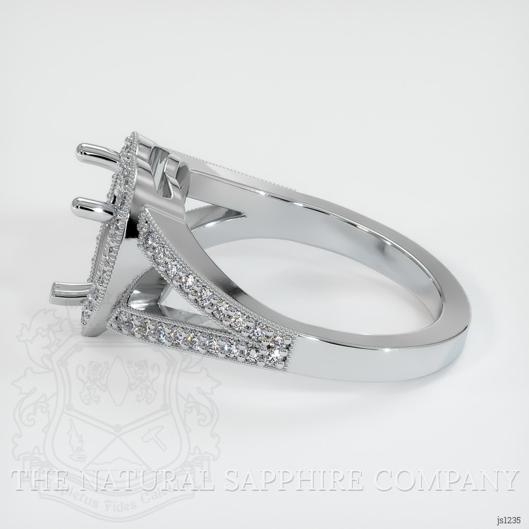 10K White Gold Pave Ring Setting