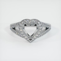 18K White Gold Pave Ring Setting Image