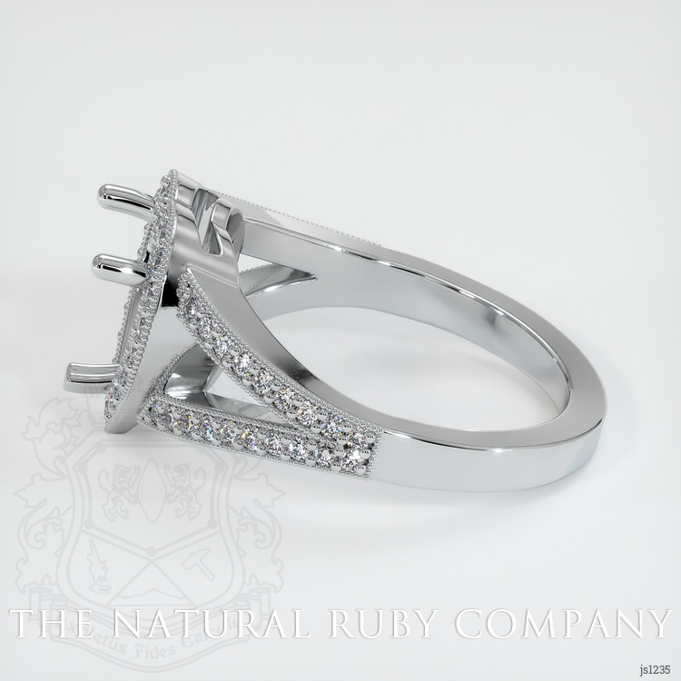 18K White Gold Pave Ring Setting