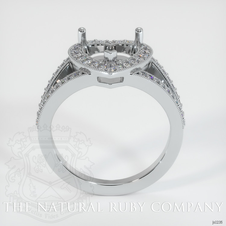 18K White Gold Pave Ring Setting