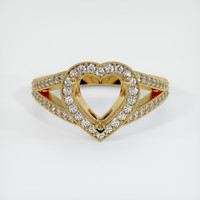 14K Yellow Gold Pave Ring Setting Image