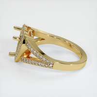 14K Yellow Gold Pave Ring Setting Image