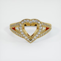 18K Yellow Gold Pave Ring Setting Image