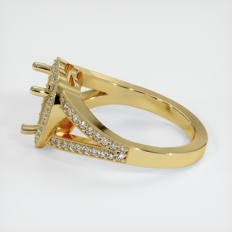 18K Yellow Gold Pave Ring Setting