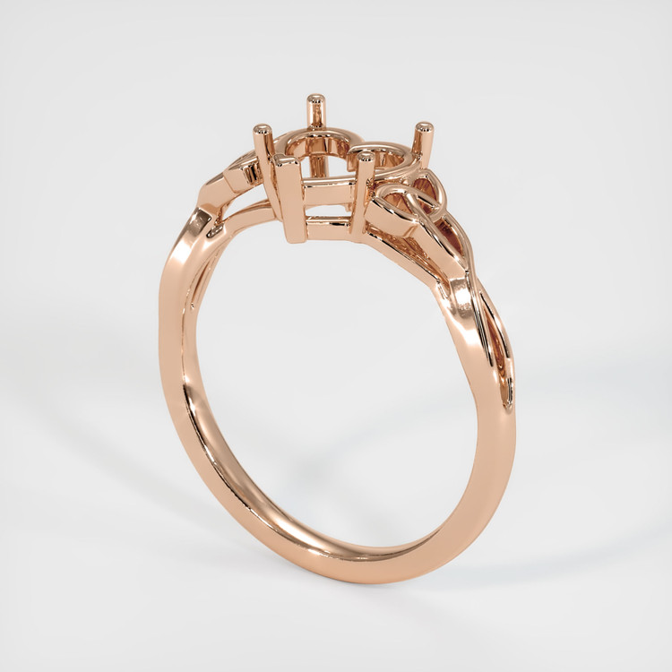 18K Rose Gold Celtic Ring Setting