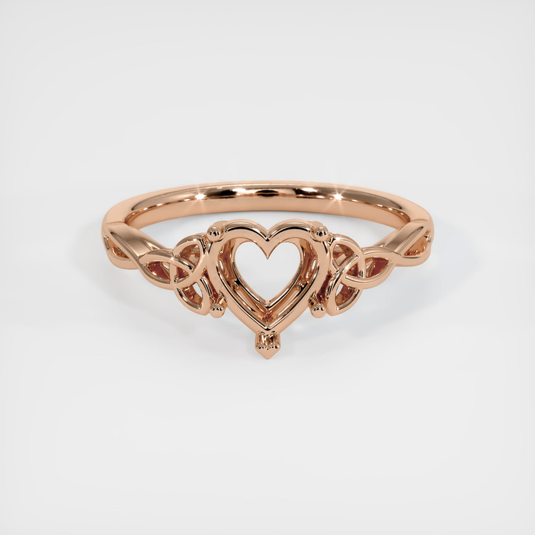 18K Rose Gold Celtic Ring Setting