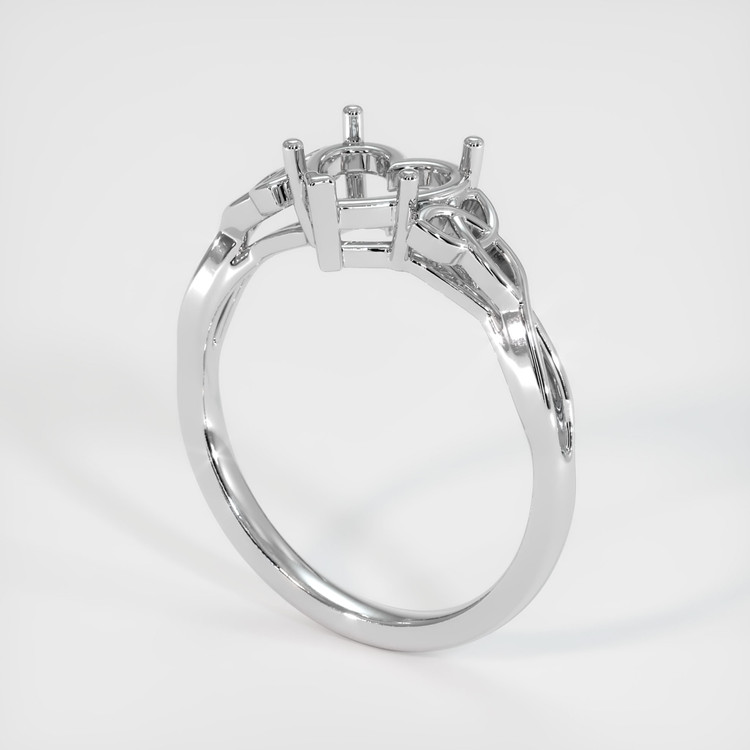 14K White Gold Celtic Ring Setting