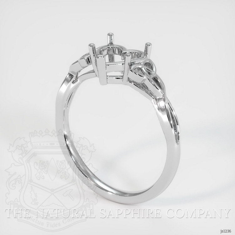 14K White Gold Celtic Ring Setting