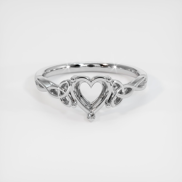 14K White Gold Celtic Ring Setting