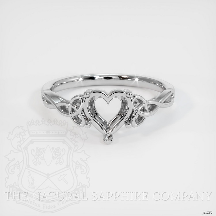 14K White Gold Celtic Ring Setting