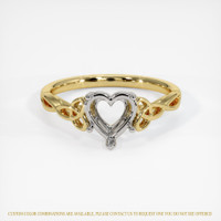 14K White & Yellow Celtic Ring Setting Image