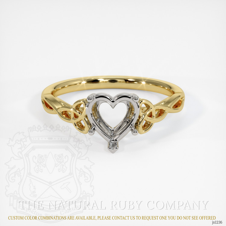14K White & Yellow Celtic Ring Setting
