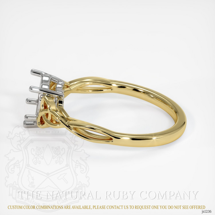 14K White & Yellow Celtic Ring Setting
