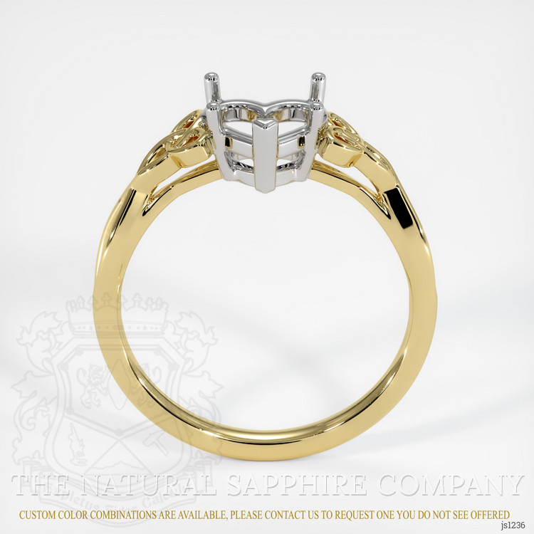 14K White & Yellow Celtic Ring Setting