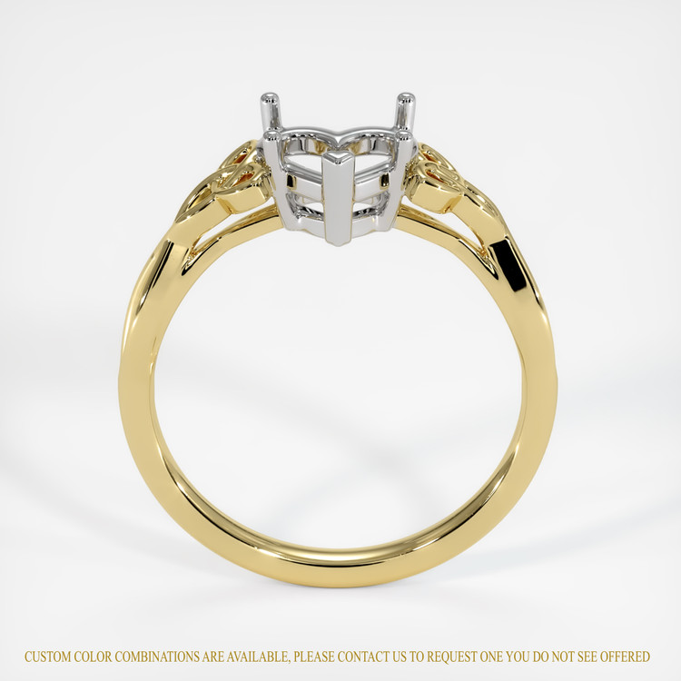 14K White & Yellow Celtic Ring Setting