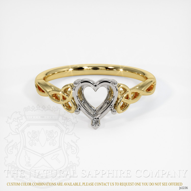 18K White & Yellow Celtic Ring Setting