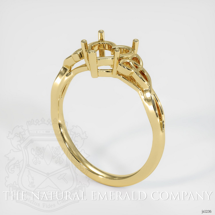 Celtic Emerald Ring 3.10 Ct., 18K Yellow Gold