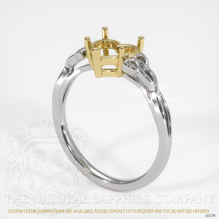 14K Yellow & White Celtic Ring Setting