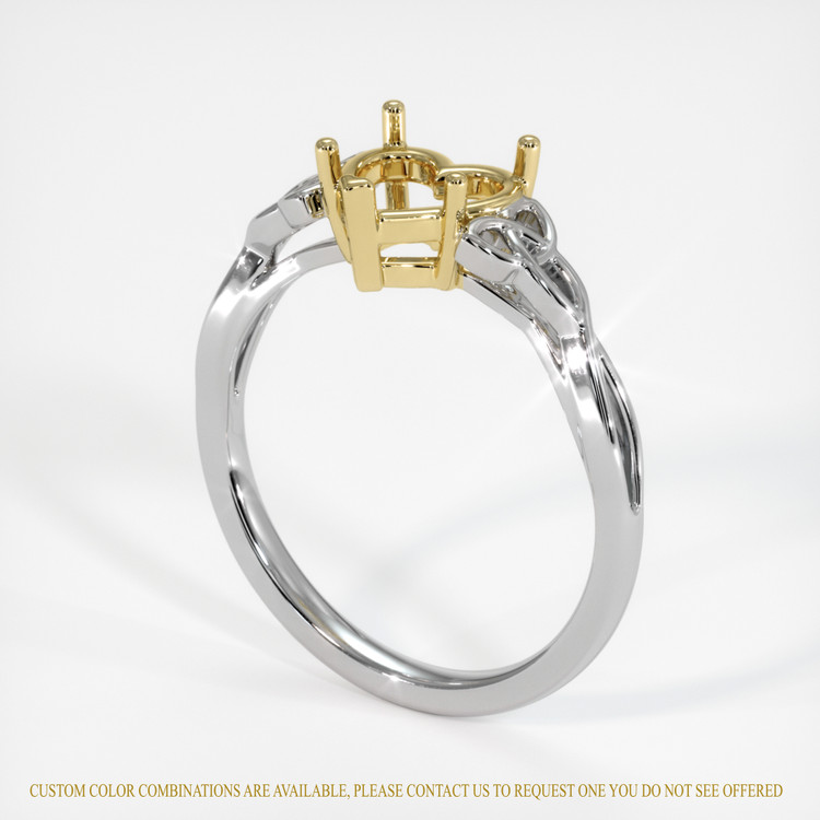 14K Yellow & White Celtic Ring Setting