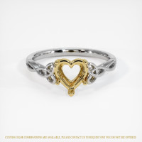 14K Yellow & White Celtic Ring Setting Image