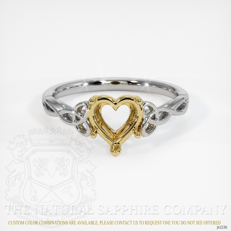 14K Yellow & White Celtic Ring Setting