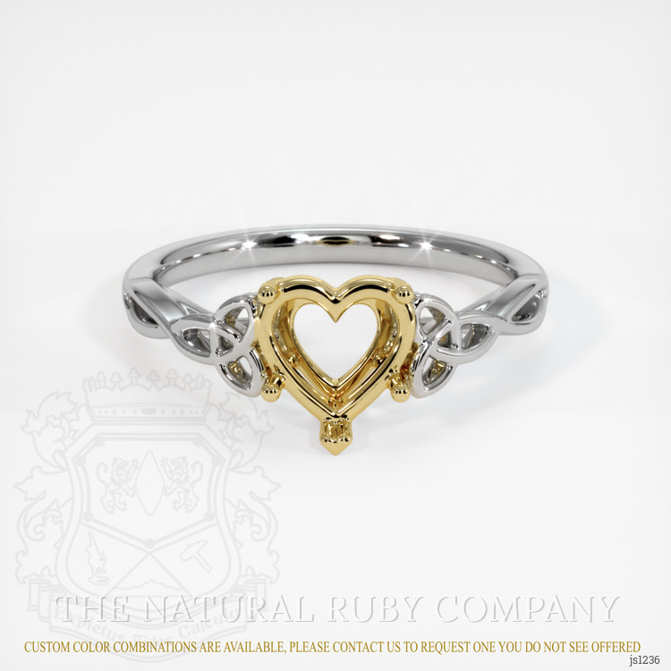 14K Yellow & White Celtic Ring Setting
