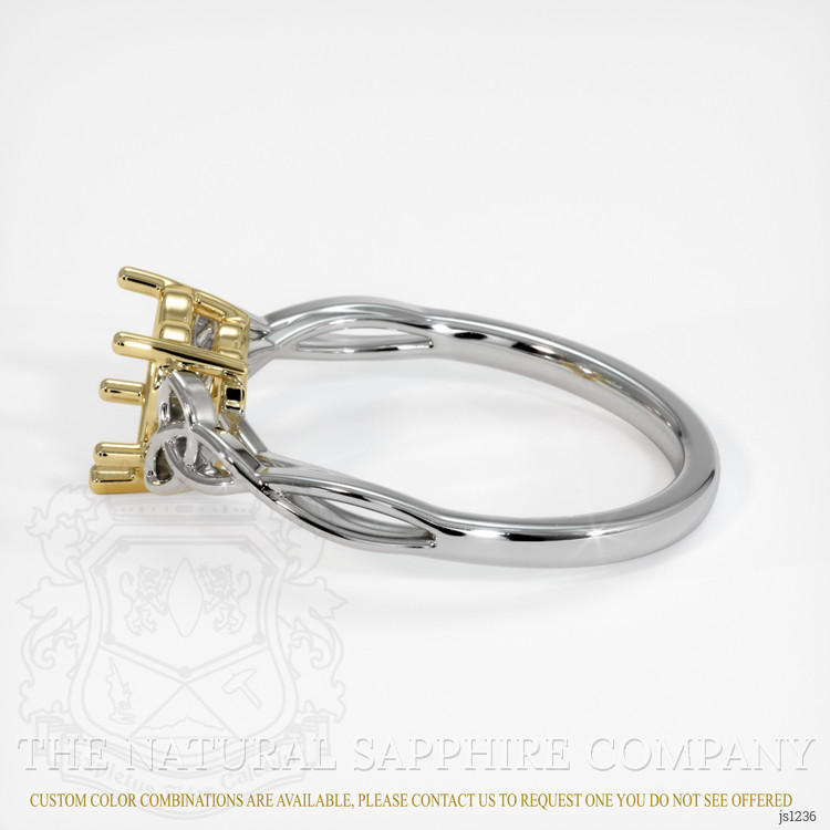 14K Yellow & White Celtic Ring Setting