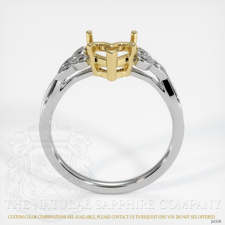 14K Yellow & White Celtic Ring Setting