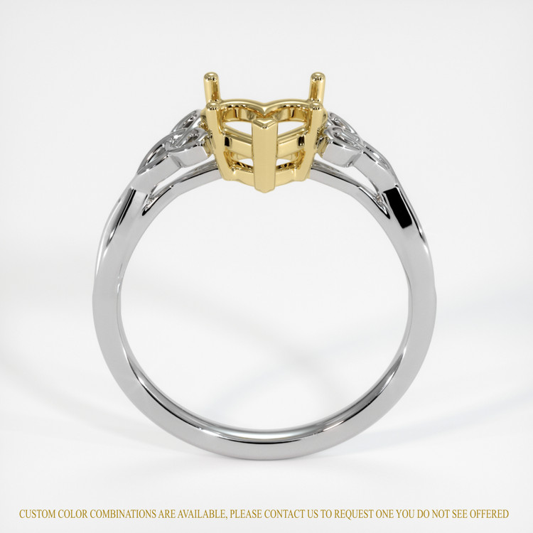 14K Yellow & White Celtic Ring Setting