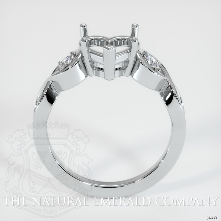 Platinum 950 Accent Stones Ring Setting